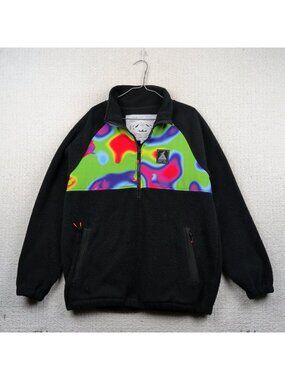 Poler x Staple NYC Camp Sherpa Fleece Anorak Thermal Print Gorpcore Men Sz L